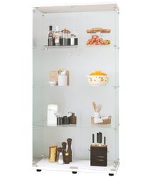 FUROKOY Glasvitrine Standvitrine, Modern Glas Vitrinenschrank günstig online kaufen