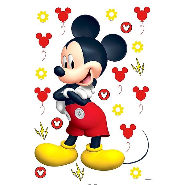 Disney Wandtattoo Micky Maus Gelb und Rot 42,5 x 65 cm 600108 günstig online kaufen