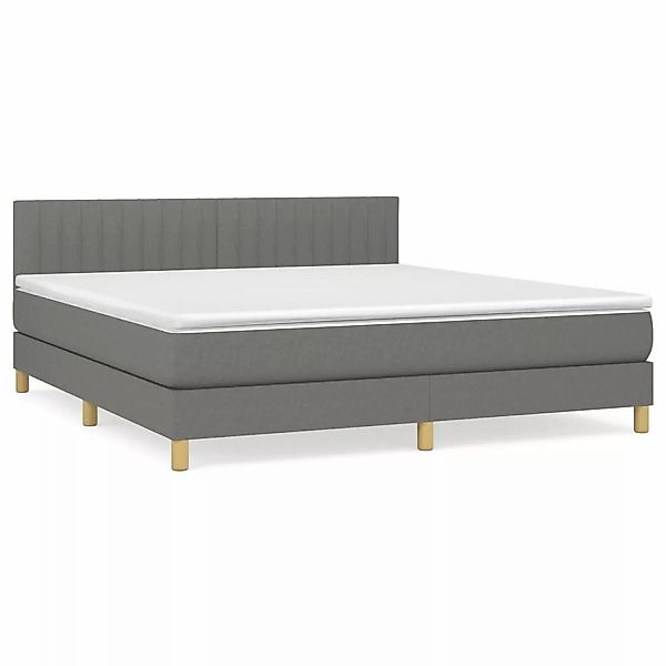vidaXL Boxspringbett mit Matratze Dunkelgrau 180x200 cm Stoff1397217 günstig online kaufen