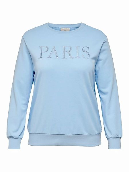 ONLY Curvy Rundhals- Sweatshirt Damen Blau günstig online kaufen