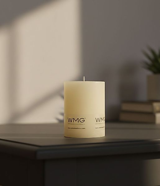 Stumpenkerze Rustikal Höhe 6 cm, Durchmesser 6 cm Ivory günstig online kaufen