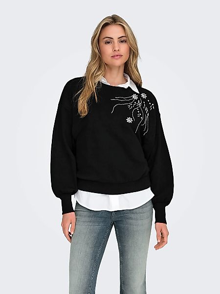 ONLY Sweatshirt "ONLCAMELA BROOKE GLITTER LS ONECK UB SWT", Baumwollmischun günstig online kaufen