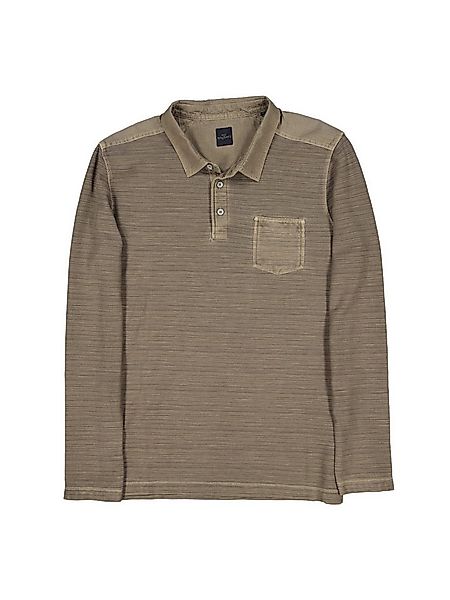 Engbers Langarm-Poloshirt engbers Herren Polo-Shirt meliert, Braun günstig online kaufen