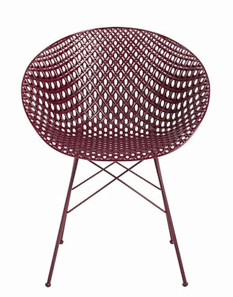 Sessel Smatrik plastikmaterial violett / Sitzschale Kunststoff & Fußgestell günstig online kaufen