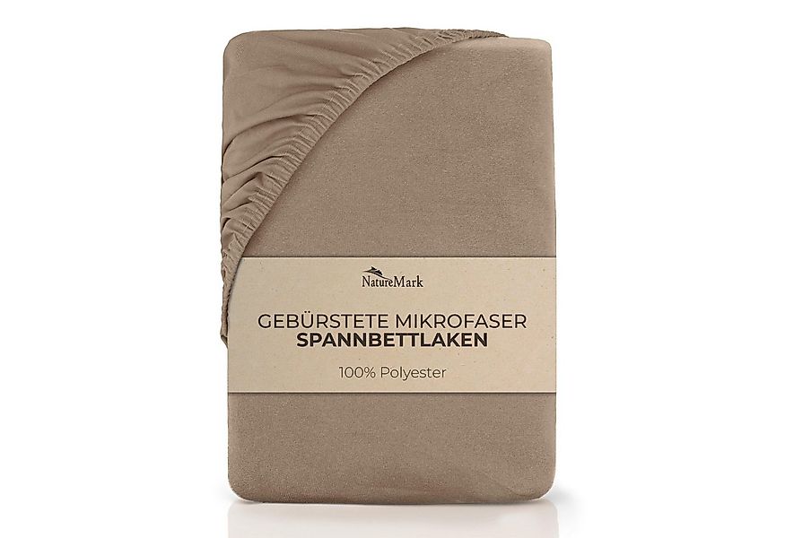NatureMark Spannbettlaken Gebürstete Mikrofaser, Polyester, Gummizug: rundu günstig online kaufen