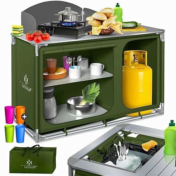 KESSER Mehrzweckschrank Campingschrank, Campingküche mit Aluminiumgestell günstig online kaufen