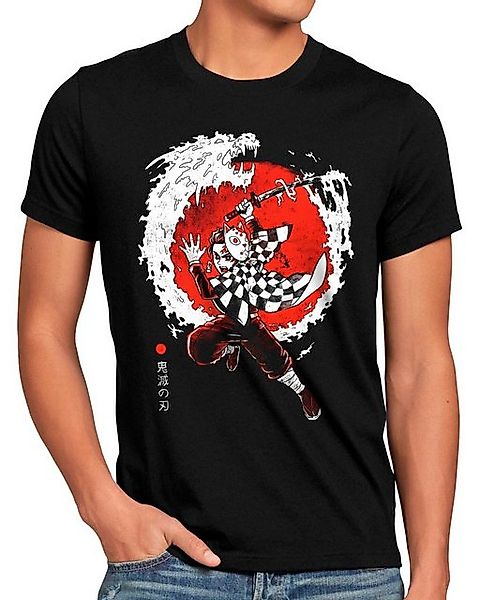 style3 T-Shirt Red Battler demon slayer anime japan manga cosplay günstig online kaufen