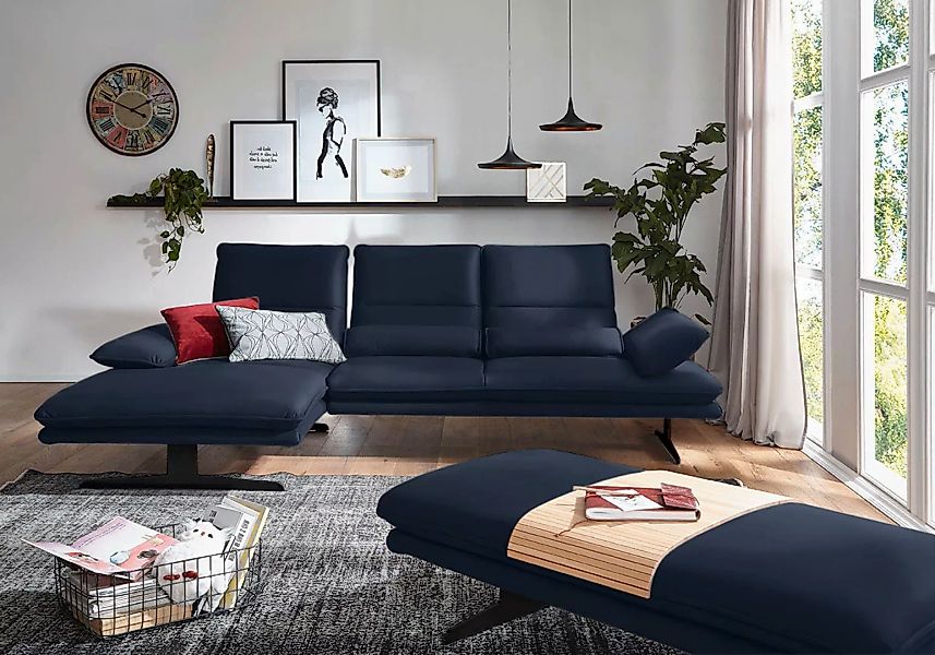 W.SCHILLIG Ecksofa »broadway, Designsofa mit tollem Sitzkomfort«, Sitztiefe günstig online kaufen