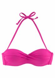 s.Oliver Bandeau-Bikini-Top "Spain" in unifarben mit Wickeloptik günstig online kaufen