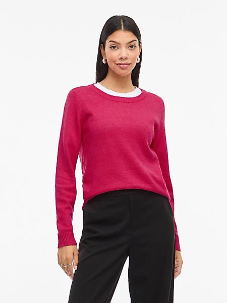 Vila Rundhalspullover "VIRIL O-NECK L/S KNIT TOP - NOOS" günstig online kaufen