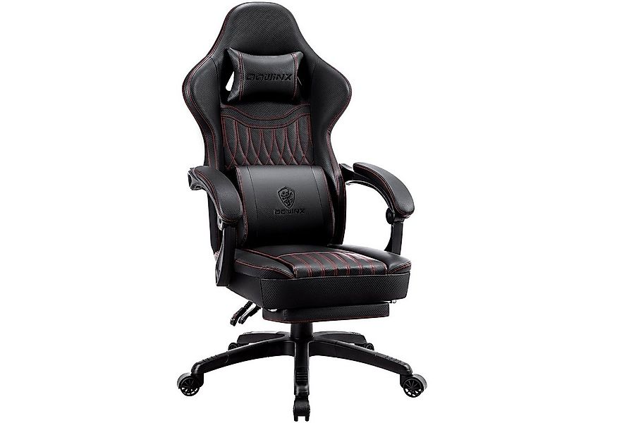 Dowinx Gaming-Stuhl Mit Federkissen, Massage-Lendenwirbelstütze Fußstütze, günstig online kaufen
