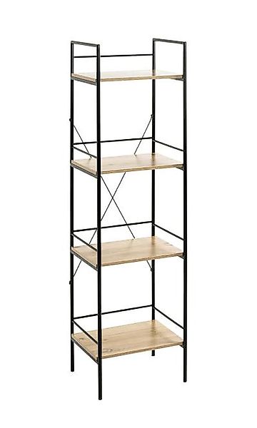 Regal inkl. 4 Ablagen ca. 34x130x27 cm Schwarz / Eiche günstig online kaufen