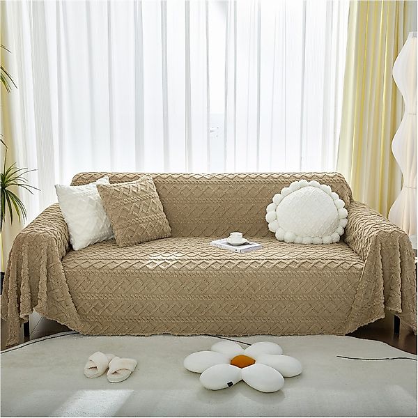 Jibenhome Sofabezug Weiche Flauschige Sofaüberwurf Decke, Jacquard Sofadeck günstig online kaufen
