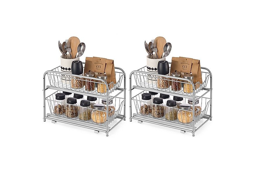 SONGMICS Küchenorganizer-Set Küchen-Organizer, (2-tlg), Küchenregal, Ordnun günstig online kaufen