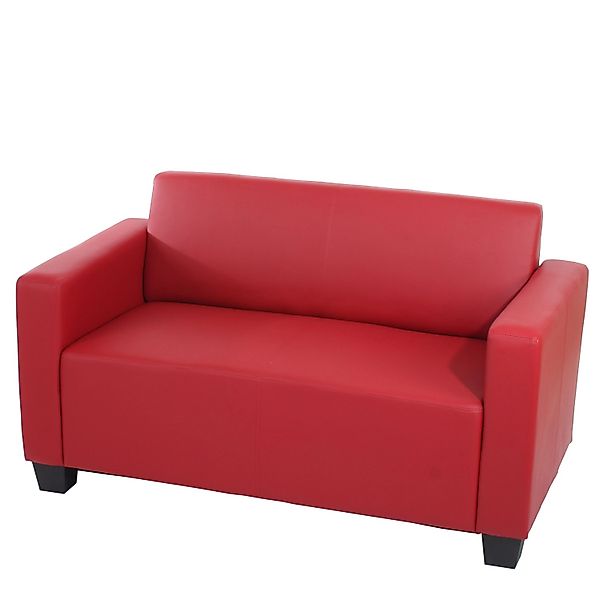 MCW Modular 2er Sofa Couch Moncalieri Loungesofa Kunstleder 136cm Rot günstig online kaufen