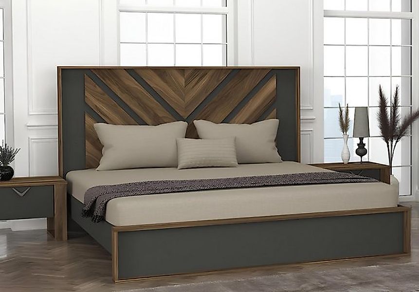 JVmoebel Bett Modernes Polsterbett Bett Betten Bettgestell Doppelbett 180x2 günstig online kaufen