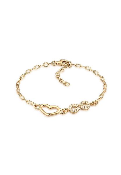 Elli Armband Herz Infinity Weiß 925 Sterling Silber, mit Kristallen von Swa günstig online kaufen