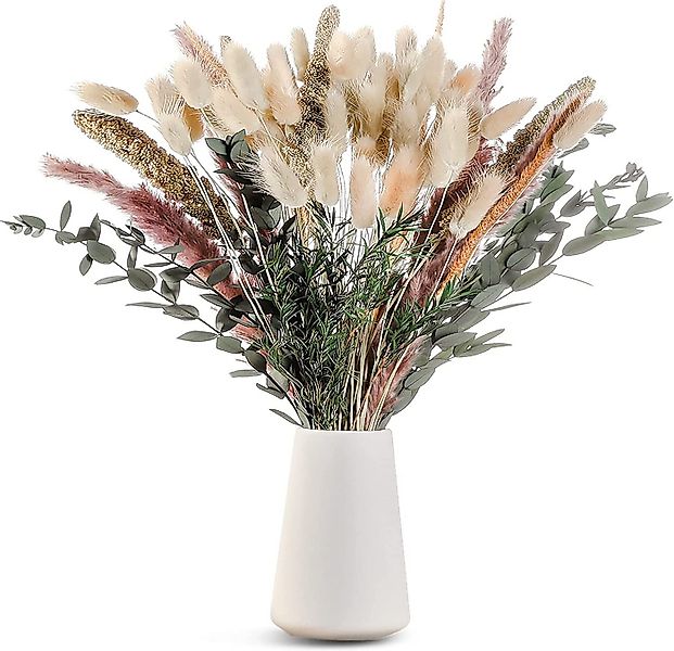 Trockenblume 100% Natürliche Trockenblumen,Pampasgras Trockenblumen Deko, 8 günstig online kaufen