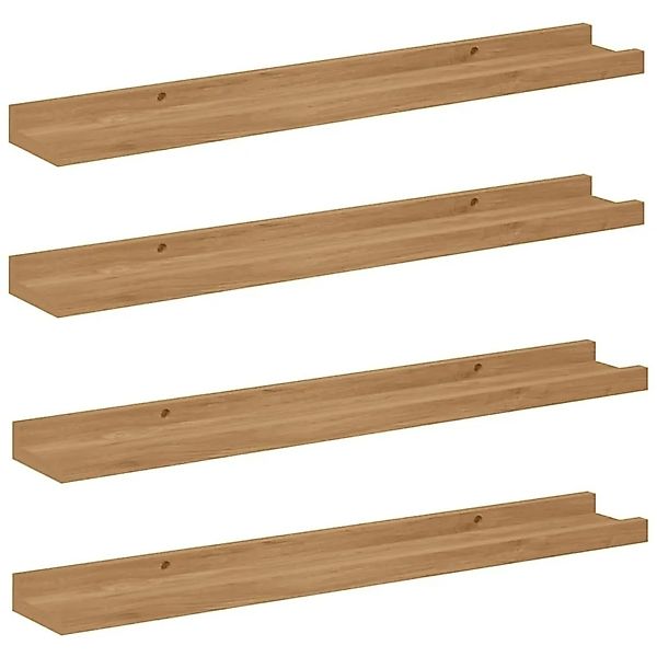 vidaXL Wandregal mit Regal 4 Stk Braun 60 x 9 x 3 cm Holzwerkstoff 42020017 günstig online kaufen