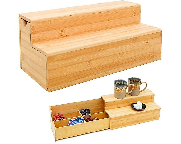 DuneDesign Organizer Kaffee und Tee Bambus Box 36x17x16 Kaffeekapsel, Organ günstig online kaufen
