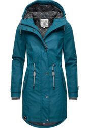 PEAK TIME Regenjacke "L60042" mit Kapuze stylisch taillierter Regenmantel f günstig online kaufen