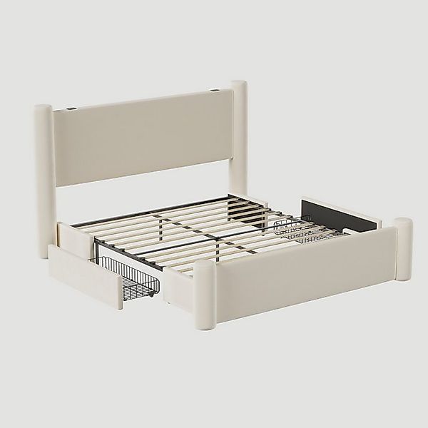 LVHOM Stauraumbett 140x200cm/160x200cm Bettgestell, Doppelbett/Polsterbett/ günstig online kaufen