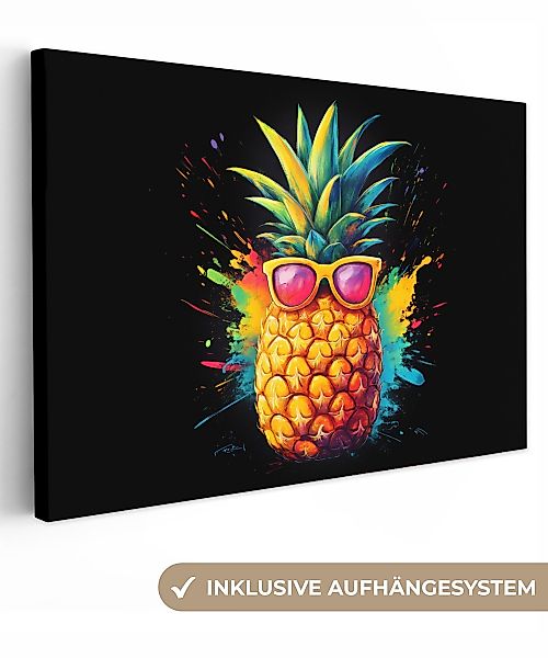 OneMillionCanvasses® Leinwandbild Graffiti - Obst - günstig online kaufen