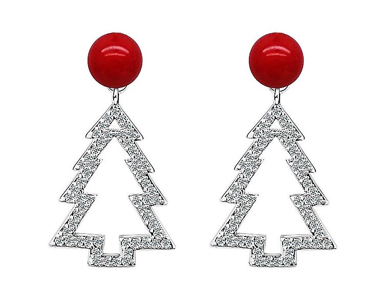 LÖB Paar Ohrhänger 750er Weißgold Vergoldet Ohrstecker Weihnachtsbaum Perle günstig online kaufen