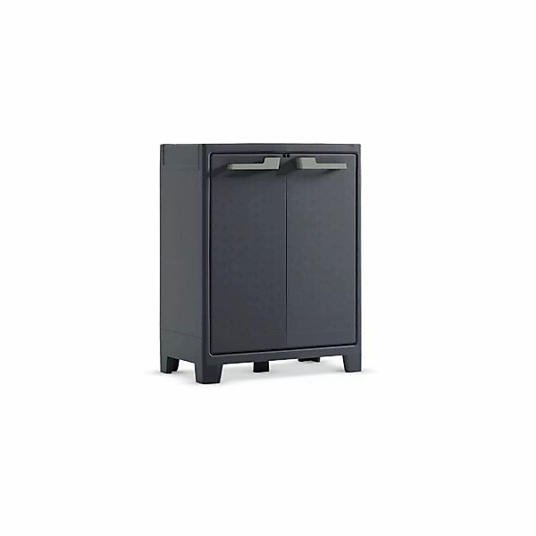 Keter Niedriger Lagerschrank Moby Graphitgrau 100 cm günstig online kaufen