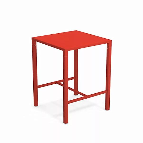 Stehtisch Nova metall rot / 80 x 80 cm x H 105 cm - Stahl - Emu - Rot günstig online kaufen