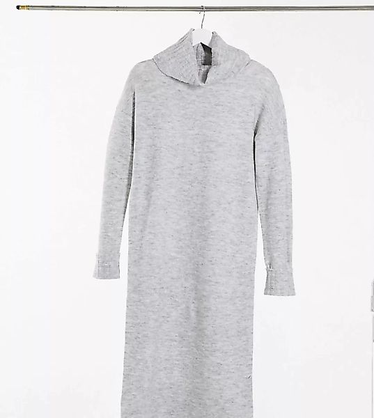 Vero Moda Tall – Pulloverkleid mit Rollkragen in Grau günstig online kaufen