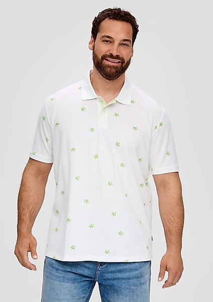 s.Oliver Kurzarmshirt Poloshirt mit All-over-Print und günstig online kaufen