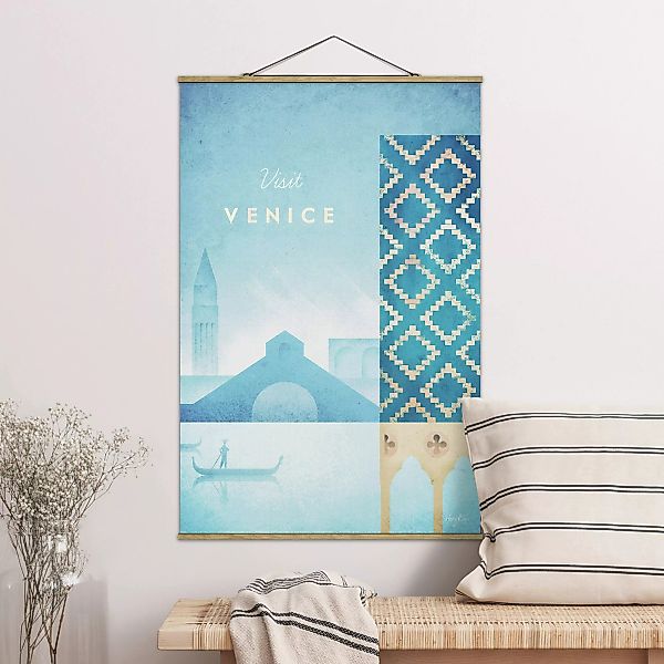 Stoffbild Architektur mit Posterleisten - Hochformat Reiseposter - Venedig günstig online kaufen