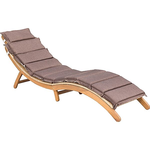 Gartenliege Capri Natur inkl. Auflage günstig online kaufen