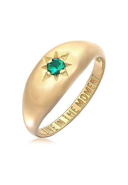 HAZE & GLORY Fingerring Siegelring Smaragd günstig online kaufen