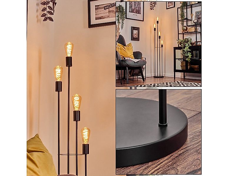 hofstein Stehlampe Stehlampe aus Metall in Schwarz mit Fußschalter, ohne Le günstig online kaufen