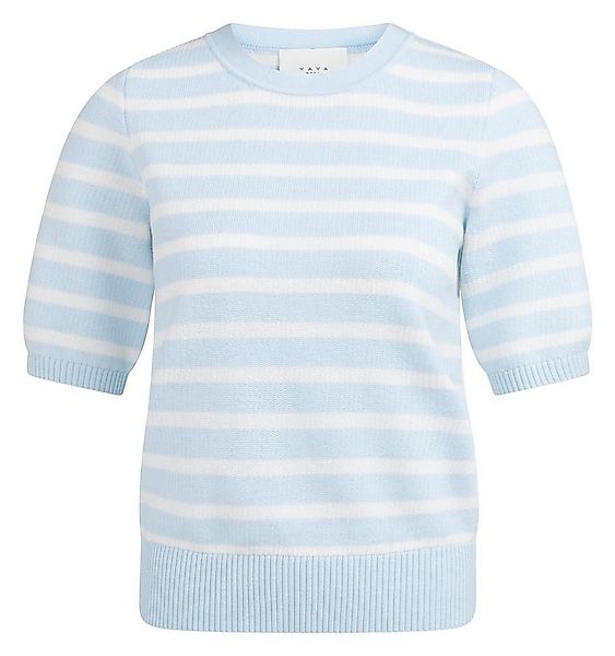 YAYA Kurzarmpullover Pullover mit Streifenmuster günstig online kaufen