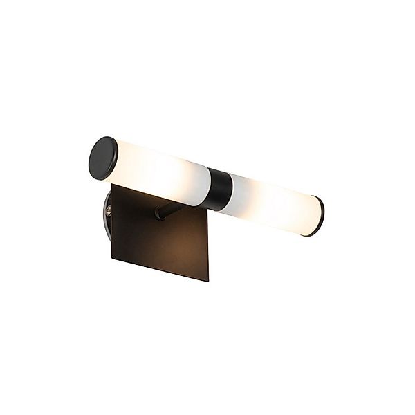 Qazqa Wandleuchte Bath, ohne Leuchtmittel, G9, Schwarz, Modern, Stahl, 2-fl günstig online kaufen