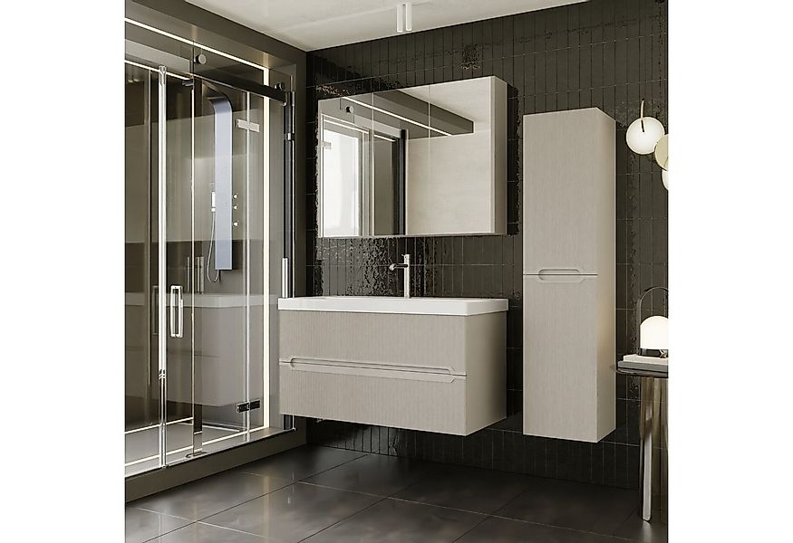 Karen Badmöbel-Set Badmöbel Set Bella, (Komplett-Set, Standartmäßig 3-Teili günstig online kaufen