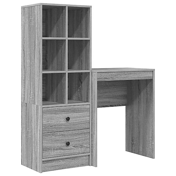vidaXL Sideboard Schreibtisch mit Stauraum Grauer günstig online kaufen