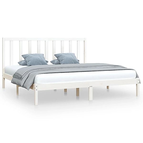 vidaXL Massivholzbett Weiß Kiefer 200x200 cm1084062 günstig online kaufen