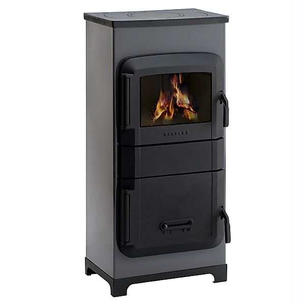 Wamsler RH 8F Kaminofen Stahl Grau 8 kW günstig online kaufen