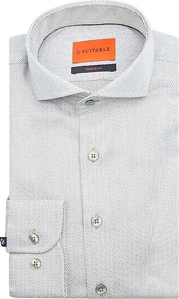 Suitable Hemd Jacquard Luxe Grün - Größe 39 günstig online kaufen