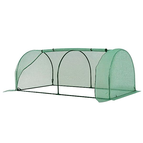 Outsunny Gewächshaus mit Rollfenster aus Stahl 200 x 100 x 80 cm günstig online kaufen