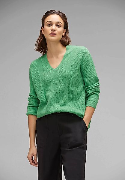 STREET ONE V-Ausschnitt-Pullover günstig online kaufen