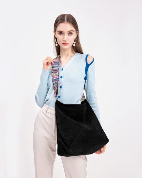 Coonoor Schultertasche Cord Umhängetasche Casual Crossbody günstig online kaufen