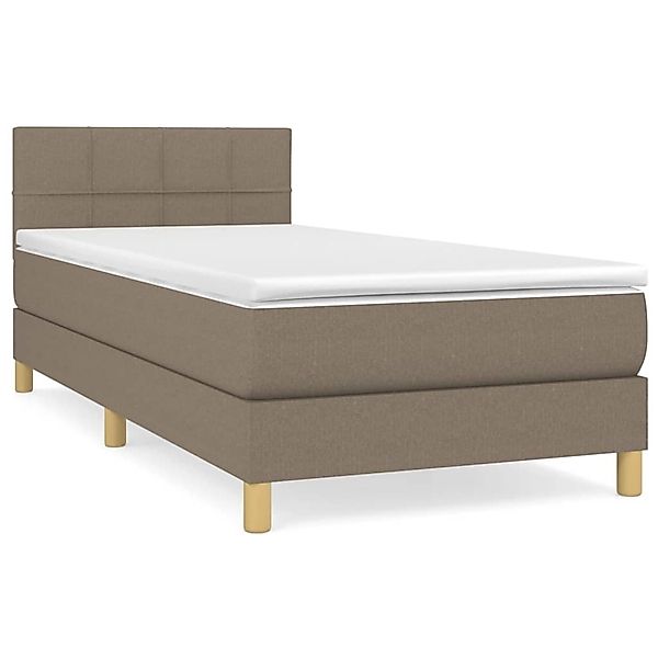 vidaXL Boxspringbett mit Matratze Taupe 90x190 cm Stoff1467144 günstig online kaufen