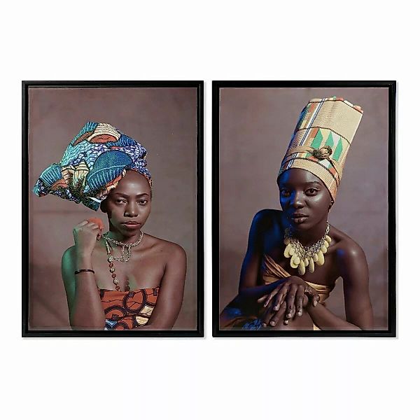 Bild Dkd Home Decor African Art Kolonial Afrikanerin (65 X 3,5 X 90 Cm) (2 günstig online kaufen