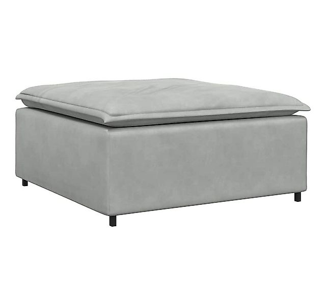 vidaXL Sofaelement Modulares Sofa Fußhocker-Modul Hellgrau 100x100x48 cm günstig online kaufen