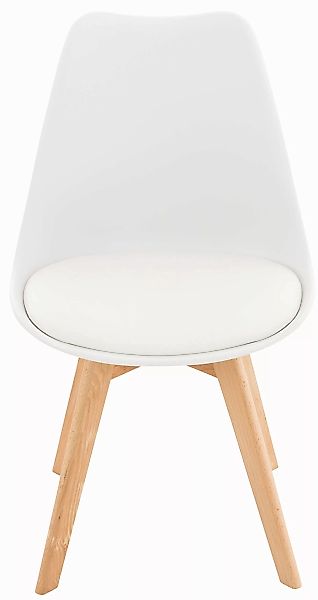 CLP Küchenstuhl Linares (4er Set), Buchenholz-Gestell, günstig online kaufen